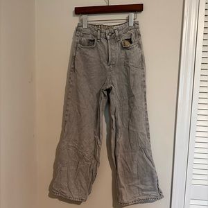 Gray rag and bone wideleg jeans 26